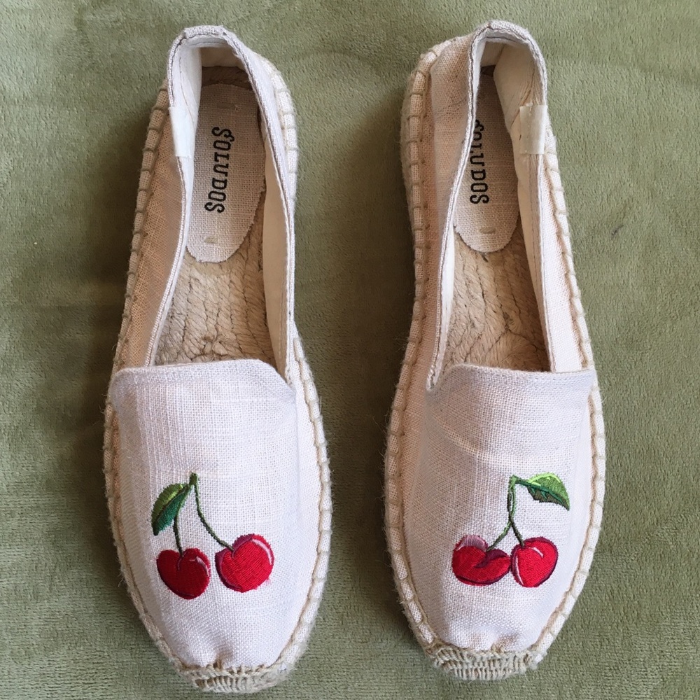 SOLUDOS Cherry Printed Espadrilles